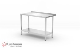 Stół przyścienny z półką, skręcany, HENDI, 1200x600x(H)850mm