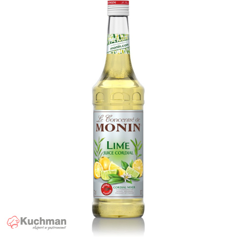 MONIN LIME JUICE CORDIAL MIXER - koncentrat cytrynowo-limonkowy 0,7ltr