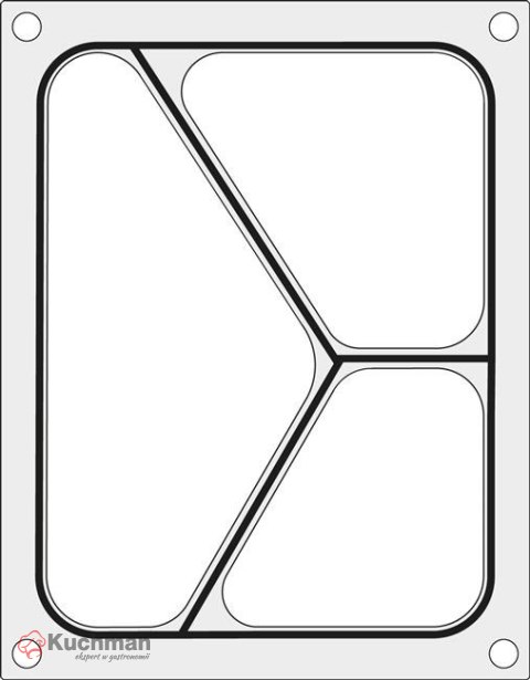 Matryca do zgrzewarki Duni DF10  na tackę trójdzielną 227x178